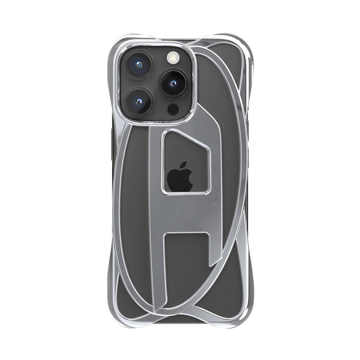 iPhone 16 Proケース CAGED D GLOSSYバンパー シルバー