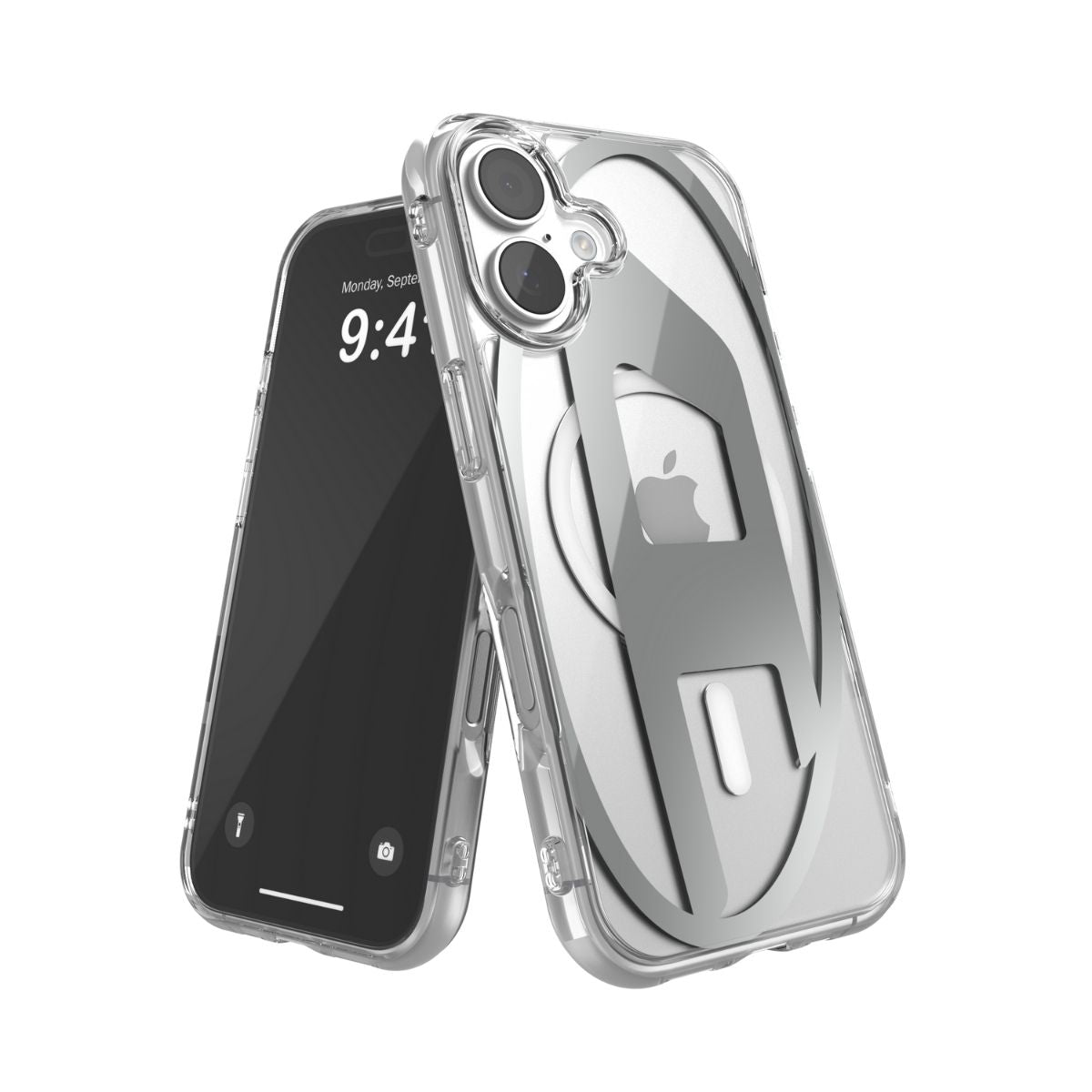 iPhone 17ケース Oval D Metallic Magsafe クリア/シルバー
