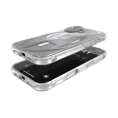 iPhone 17ケース Oval D Metallic Magsafe クリア/シルバー