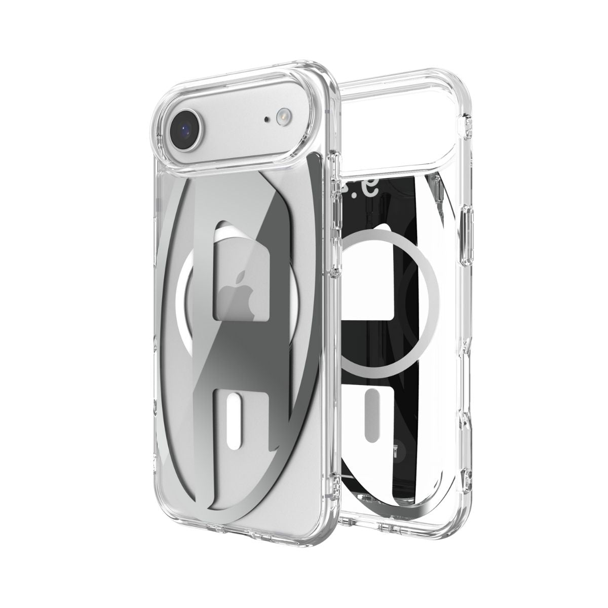 iPhone Airケース Oval D Metallic Magsafeクリア/シルバー
