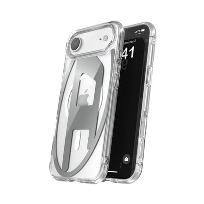 iPhone Airケース Oval D Metallic Magsafeクリア/シルバー