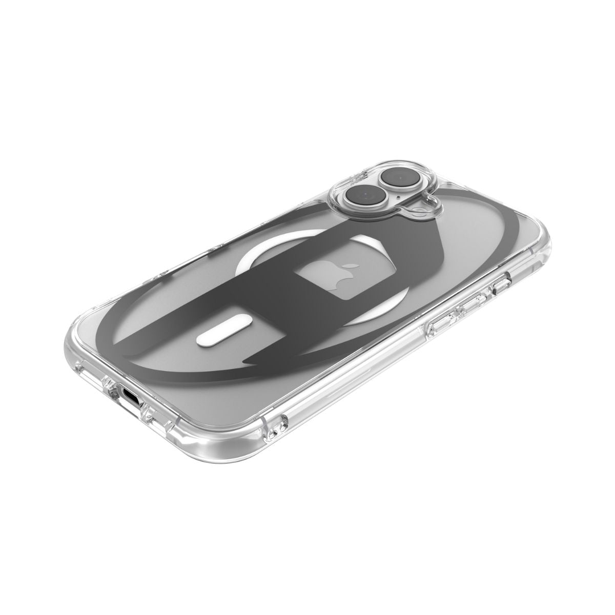 iPhone 17ケース Oval D Metallic Magsafe クリア/ブラック