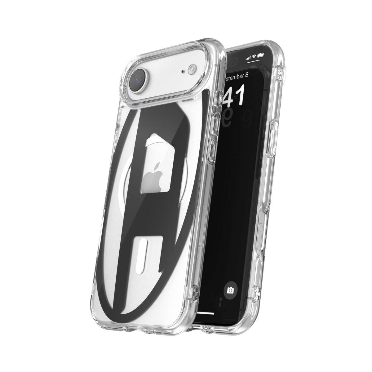 iPhone Airケース Oval D Metallic Magsafeクリア/ブラック