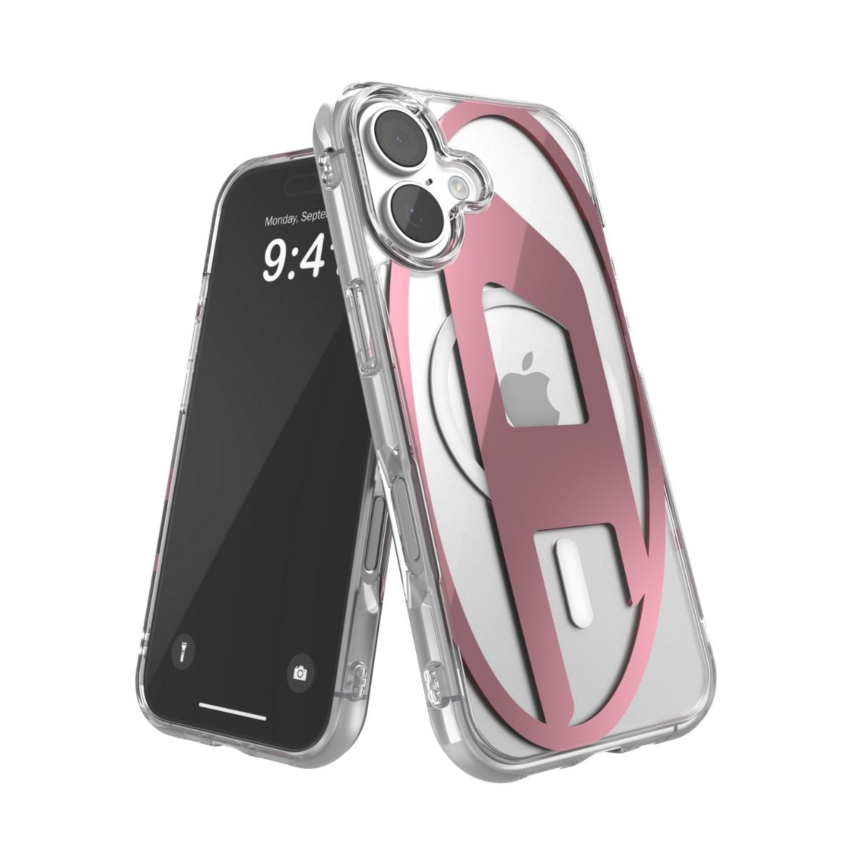 iPhone 17ケース Oval D Metallic Magsafe クリア/ピンク