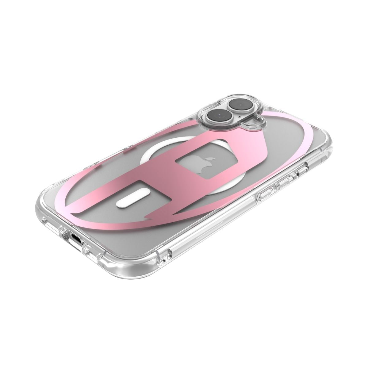 iPhone 17ケース Oval D Metallic Magsafe クリア/ピンク