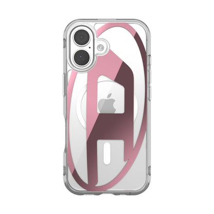 iPhone 17ケース Oval D Metallic Magsafe クリア/ピンク