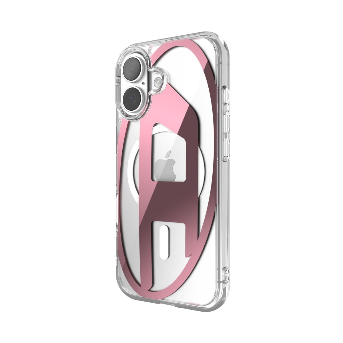 iPhone 17ケース Oval D Metallic Magsafe クリア/ピンク