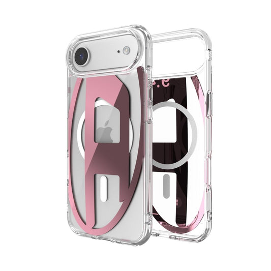 iPhone Airケース Oval D Metallic Magsafeクリア/ピンク