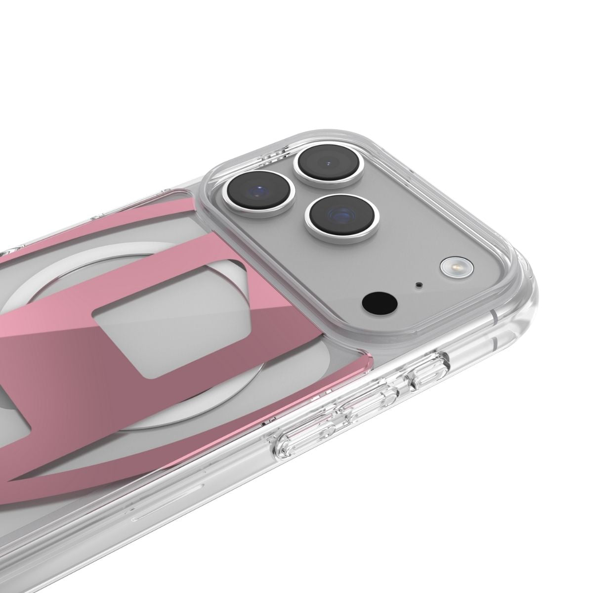 iPhone 17 Proケース Oval D Metallic Magsafe クリア/ピンク