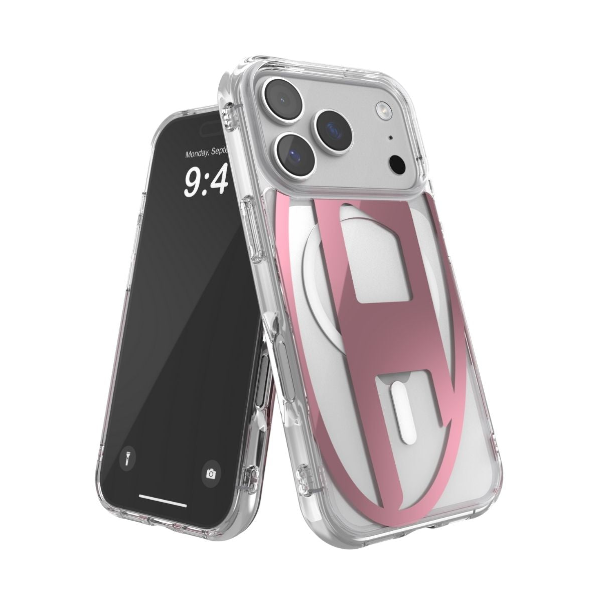 iPhone 17 Proケース Oval D Metallic Magsafe クリア/ピンク