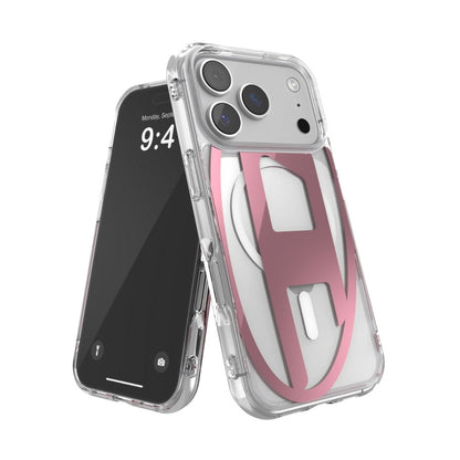 iPhone 17 Proケース Oval D Metallic Magsafe クリア/ピンク