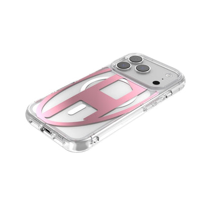 iPhone 17 Proケース Oval D Metallic Magsafe クリア/ピンク