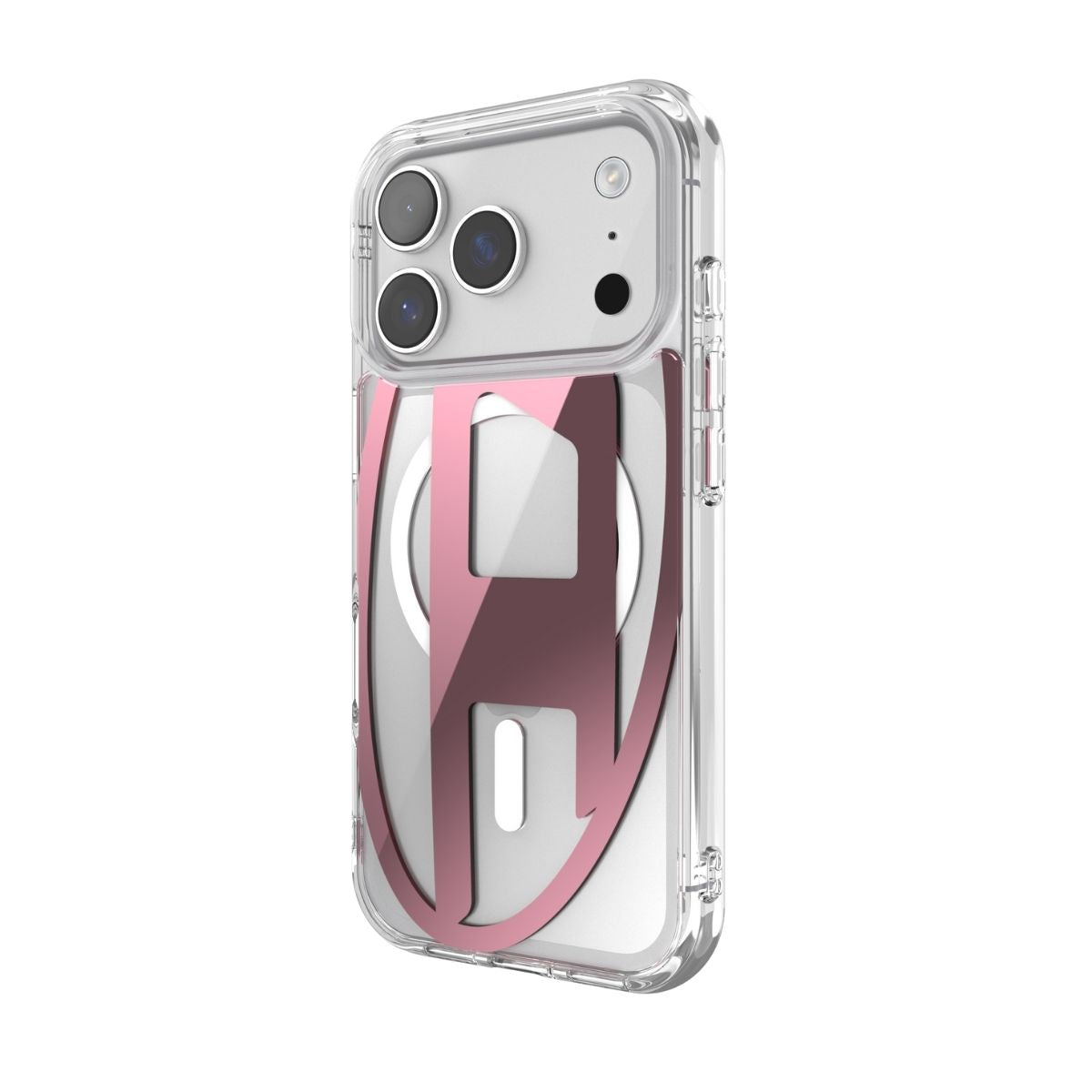 iPhone 17 Proケース Oval D Metallic Magsafe クリア/ピンク