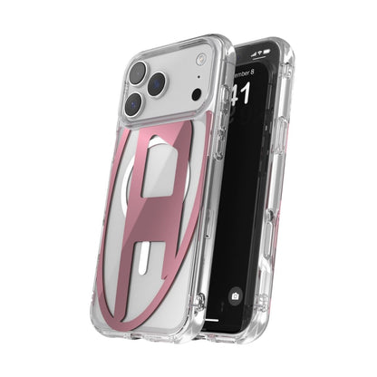 iPhone 17 Pro Maxケース Oval D Metallic Magsafe クリア/ピンク