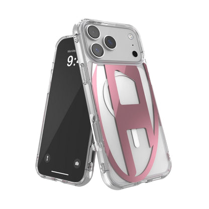 iPhone 17 Pro Maxケース Oval D Metallic Magsafe クリア/ピンク