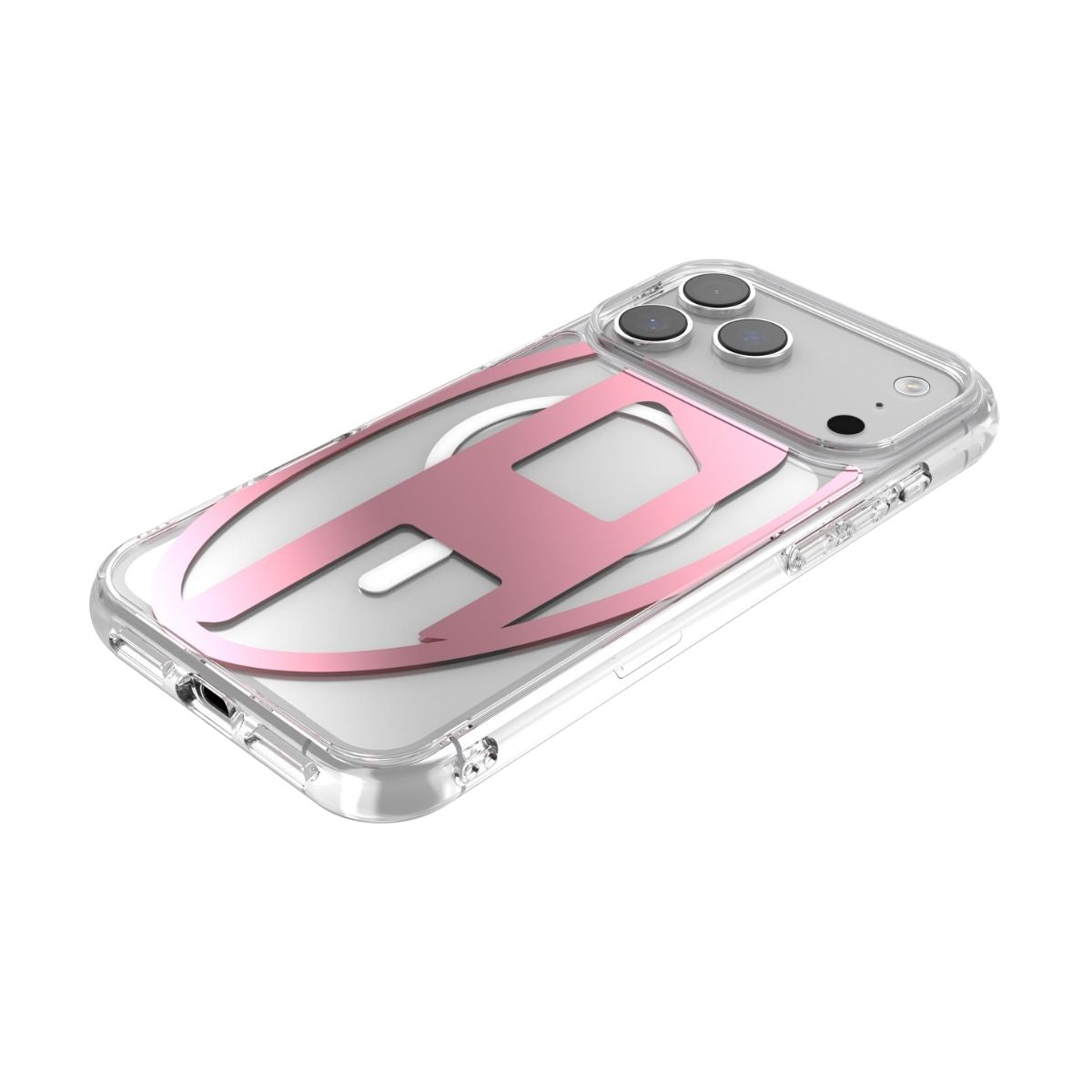 iPhone 17 Pro Maxケース Oval D Metallic Magsafe クリア/ピンク