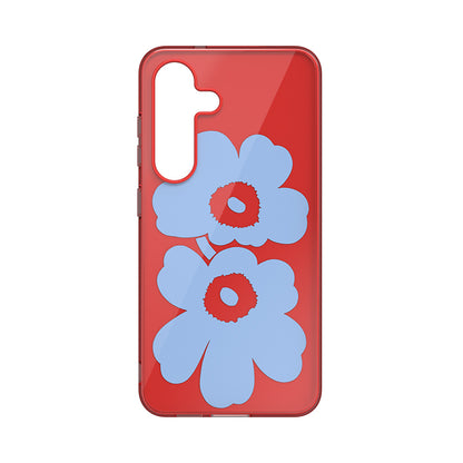 Galaxy S25ケース Marimekko Unikko 3D Dual Layer Case レッド/ブルー