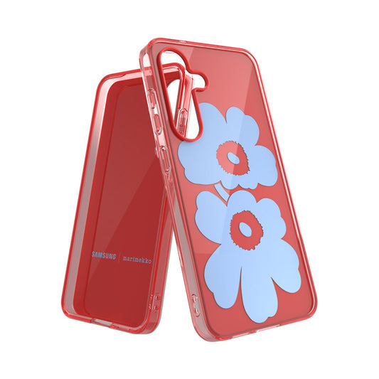 Galaxy S25ケース Marimekko Unikko 3D Dual Layer Case レッド/ブルー
