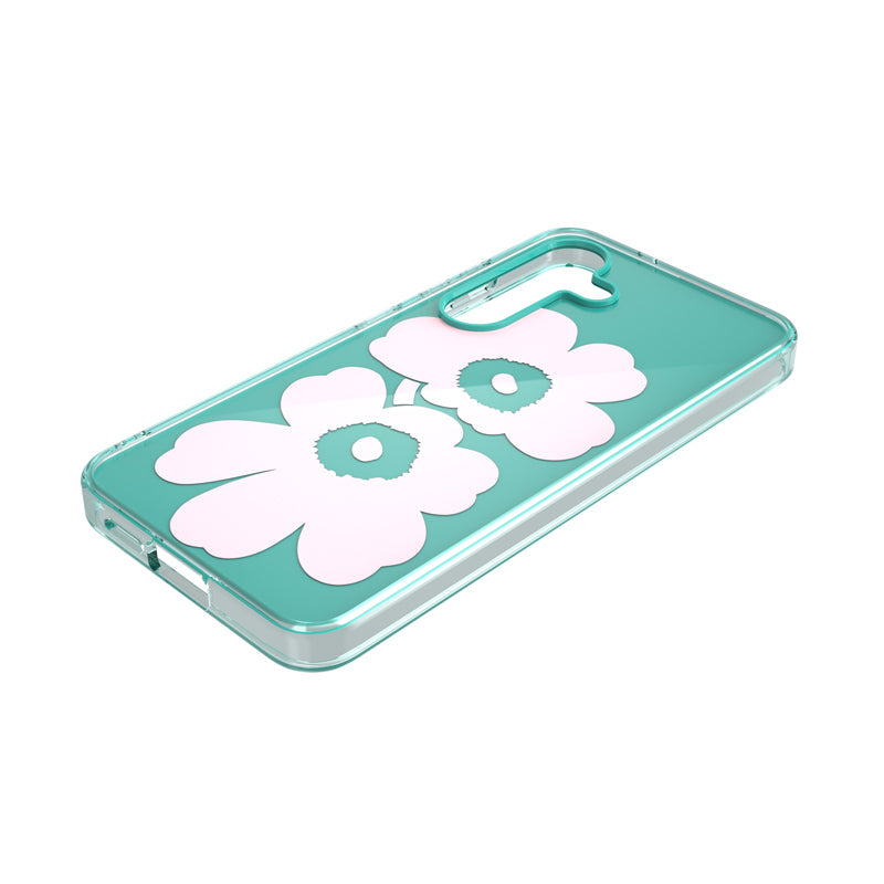 Galaxy S25ケース Marimekko Unikko 3D Dual Layer Case グリーン/ピンク