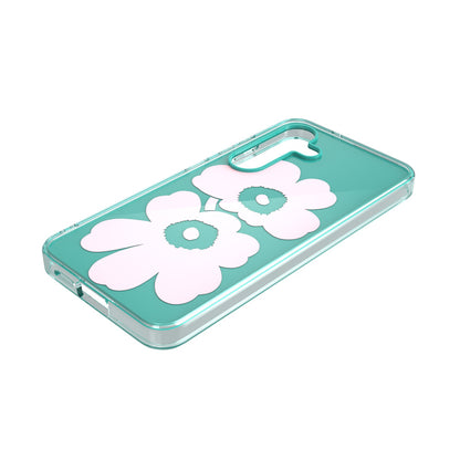 Galaxy S25ケース Marimekko Unikko 3D Dual Layer Case グリーン/ピンク