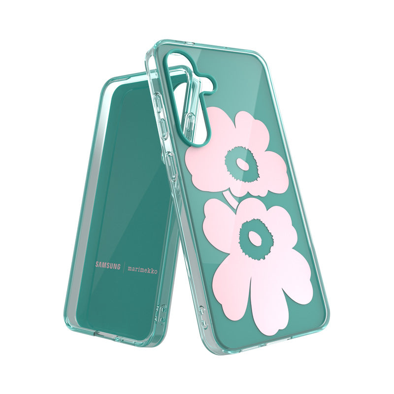 Galaxy S25ケース Marimekko Unikko 3D Dual Layer Case グリーン/ピンク
