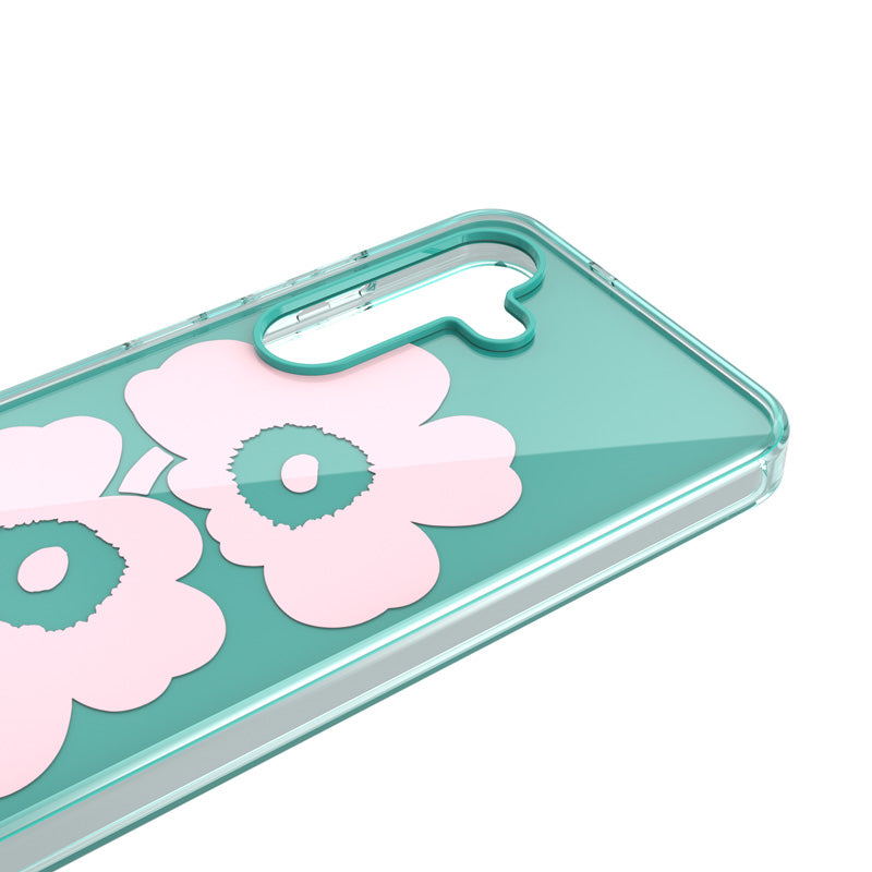 Galaxy S25ケース Marimekko Unikko 3D Dual Layer Case グリーン/ピンク