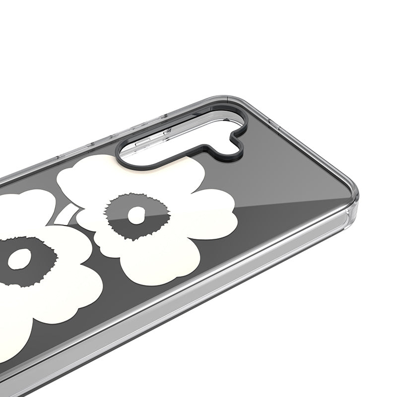 Galaxy S25ケース Marimekko Unikko 3D Dual Layer Case ブラック/ベージュ