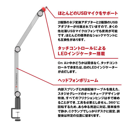 マイクブーム Thronmax LEDライト搭載 CASTER BOOM PRO MG-S1PRO