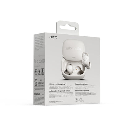 ワイヤレスイヤホン 寝ホン 小型 PORTO True Wireless Earbuds クラウドホワイト
