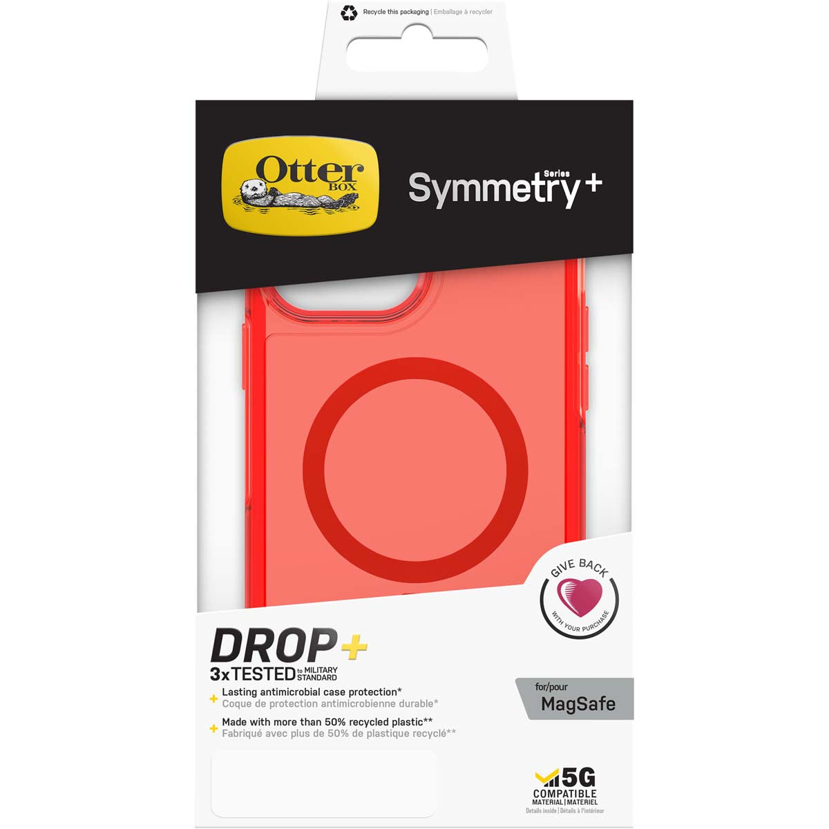 iPhone13ProMaxケース SYMMETRY PLUS CLEAR インザレッド