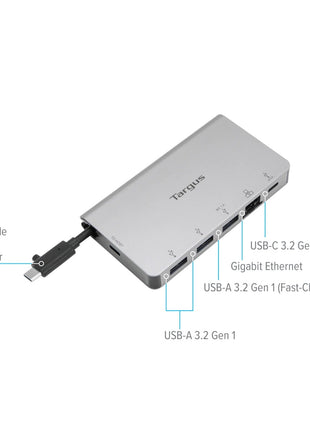 USBマルチポートハブ 100W PDパススルー搭載 USB-Cイーサネットアダプタ USB-Aポートx3 USB-Cポートx1