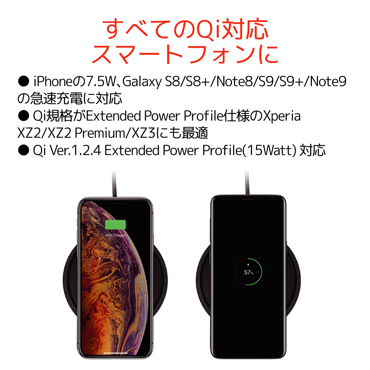 ワイヤレス充電器 フレックス充電パッド EA1203